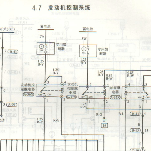 哈飞赛马发动机电路图