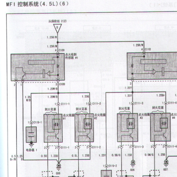 2004年雅科仕发动机电路图