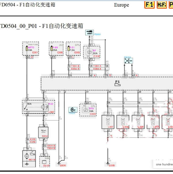 法拉利59变速箱电路图.