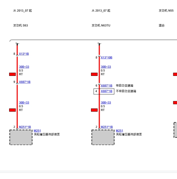 2013年宝马525LI涡轮增压电路图