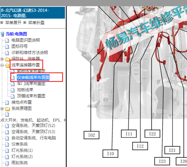 2014-2015年北汽幻速S3车身电脑位置