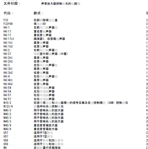 2008年奔驰E280 音响功放电路图