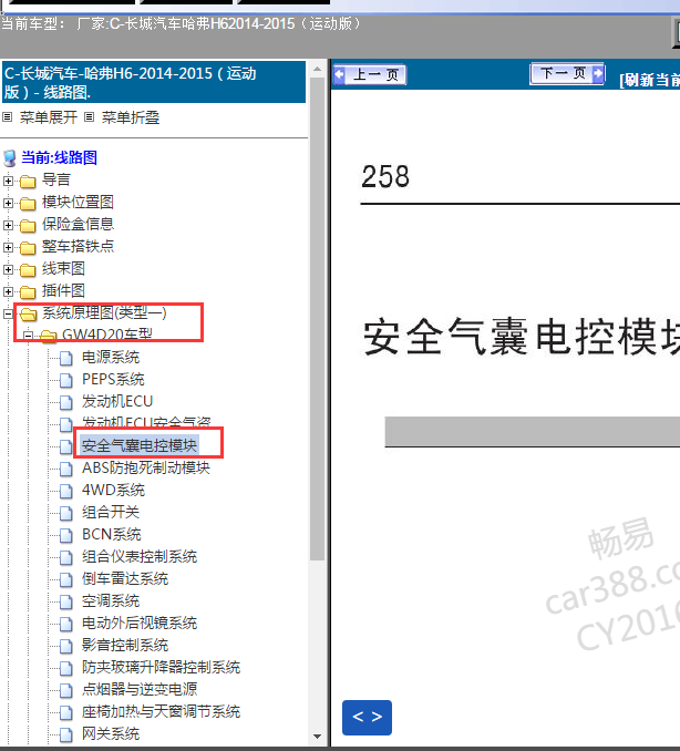 14年哈弗H6安全气囊电路图