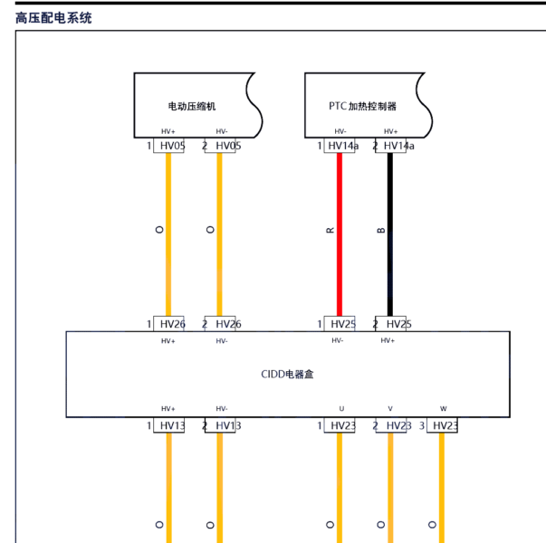 2019年缤越高压系统电路图