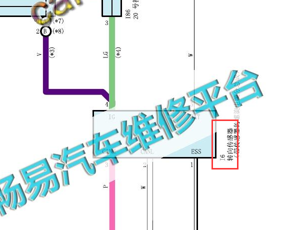 2015-2019年雷克萨斯NX200转向角电路图