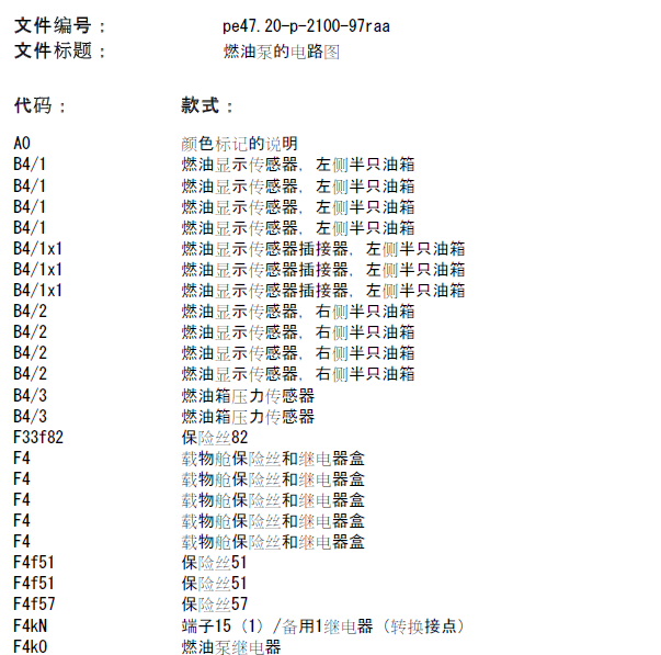 2012年R350燃油泵的电路图