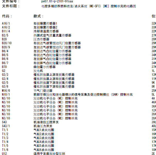 奔驰S350 发动机电路图