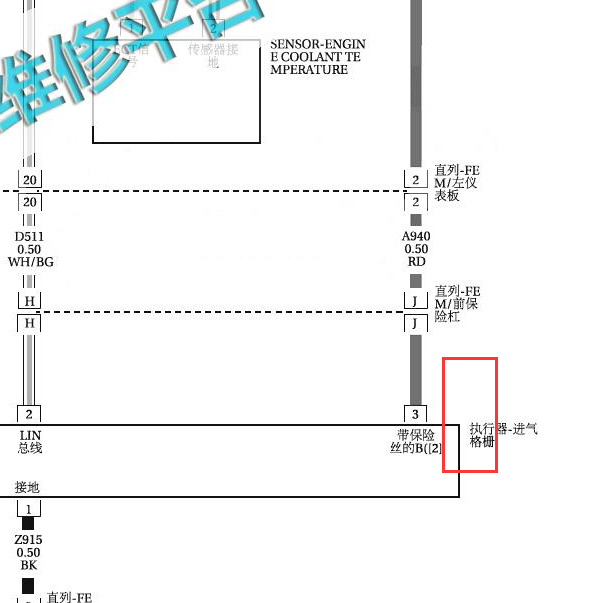 2018年吉普自由光 百叶窗电路图