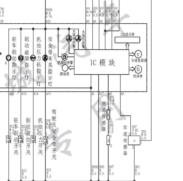 2010你那长城哈弗M2里程表电路图