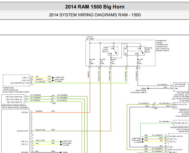 14年RAM1500 ABS电路图