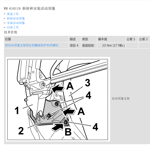 2012年保时捷BOXSTER敞篷维修手册