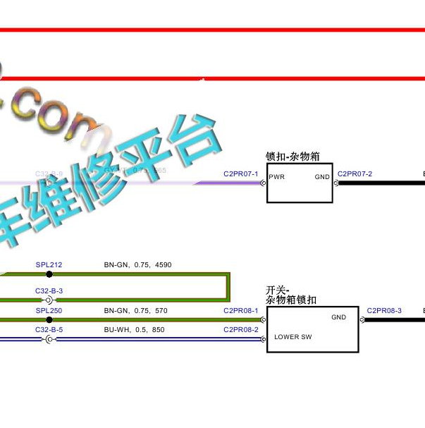 2015年捷豹XJ手套箱电路图