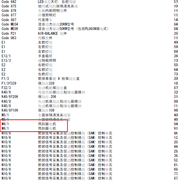 奔驰C200L雨刮电路图