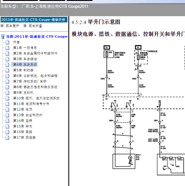 2011年CTS尾门电路图