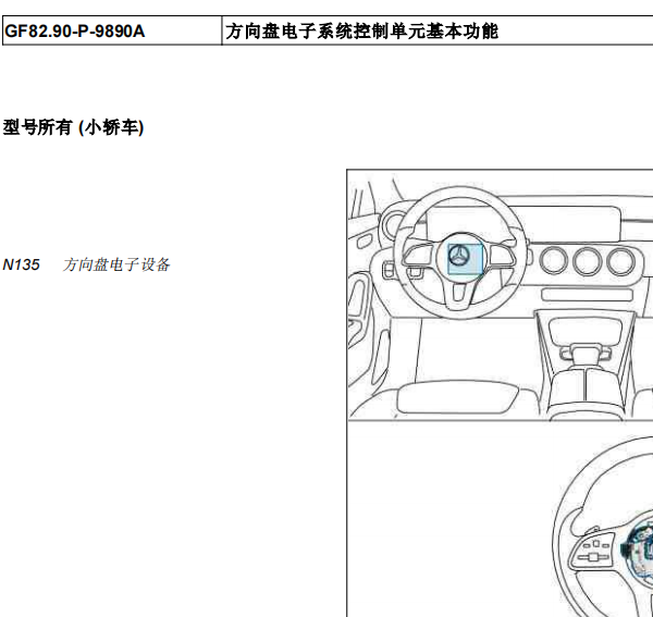 2019年奔驰E300L方向盘位置