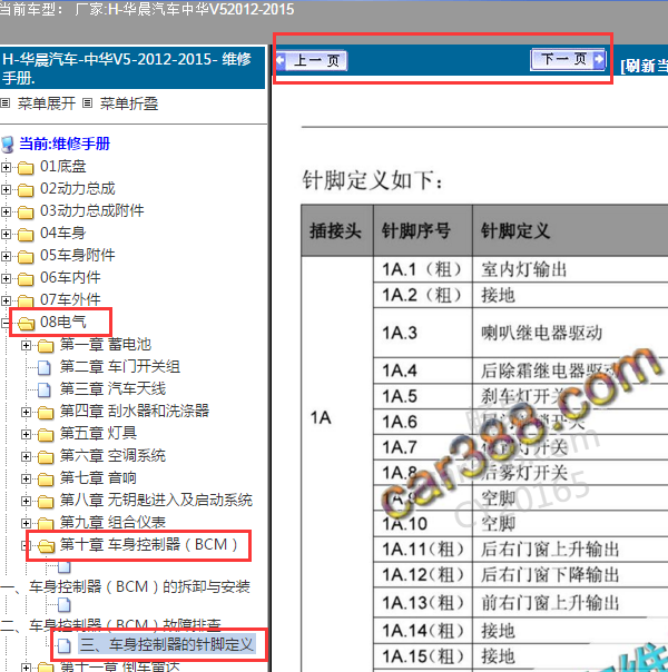 2015年中华V5车身针脚