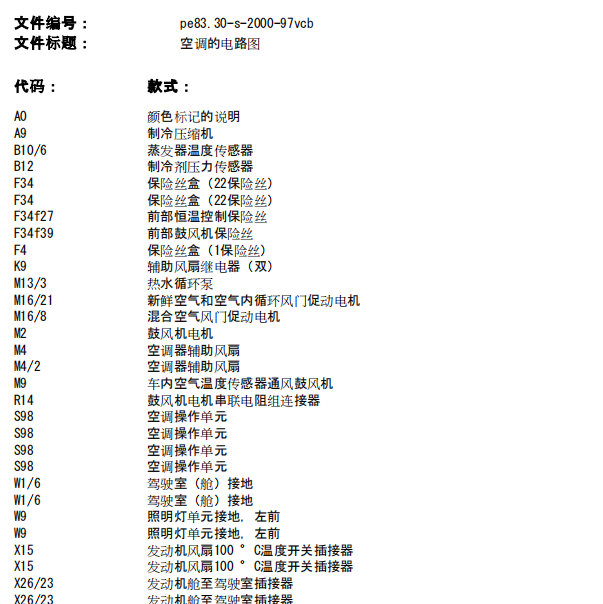2011年奔驰威霆空调电路图