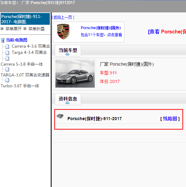 Porsche(保时捷)-911-2017[ 线路图 ]