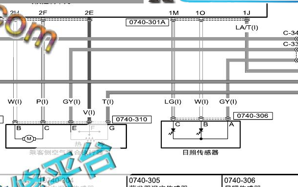 2017-2018年马自达昂克赛拉日照传感器电路图