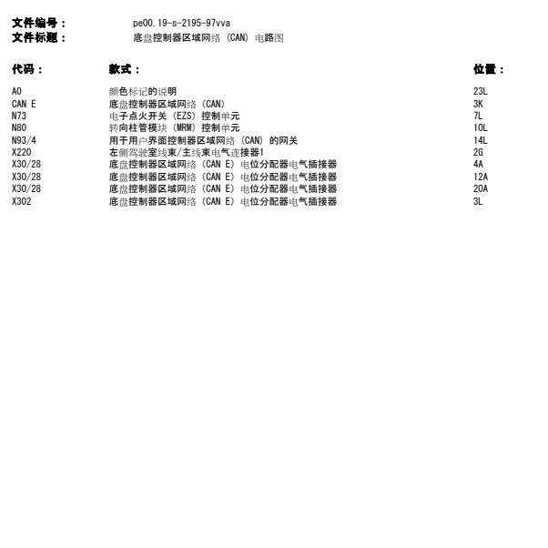 奔驰V250底盘CAN线电路图