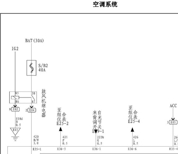 2013-2014年华泰路盛E70空调电路图
