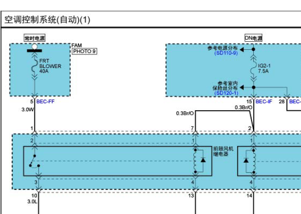 2012年起亚威客空调和发动机电路图