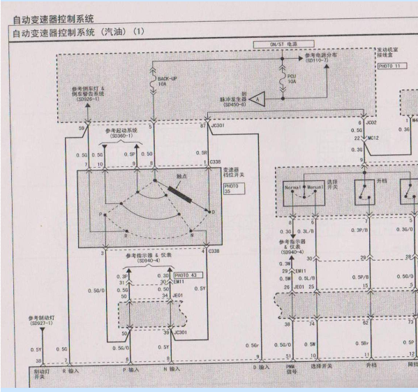 2005年佳乐变速箱电路图