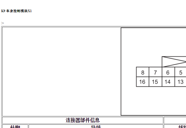 2014年别克凯越车身针脚资料