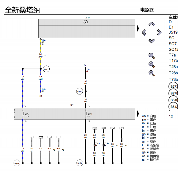 2015年桑塔纳车身电路图