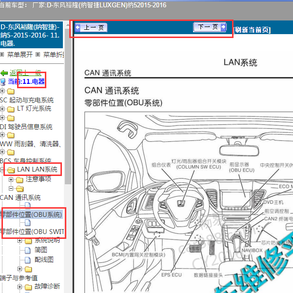 2015年纳智捷纳5CAN位置