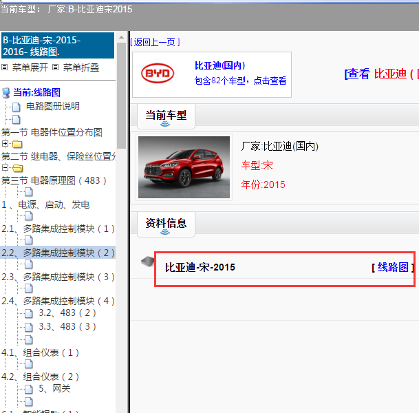2015年比亚迪宋全车电路图