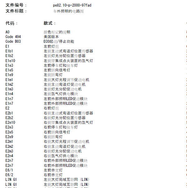 奔驰GLK300车外灯电路图