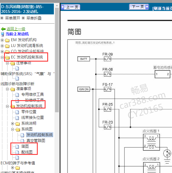 2015年纳5发动机电路图