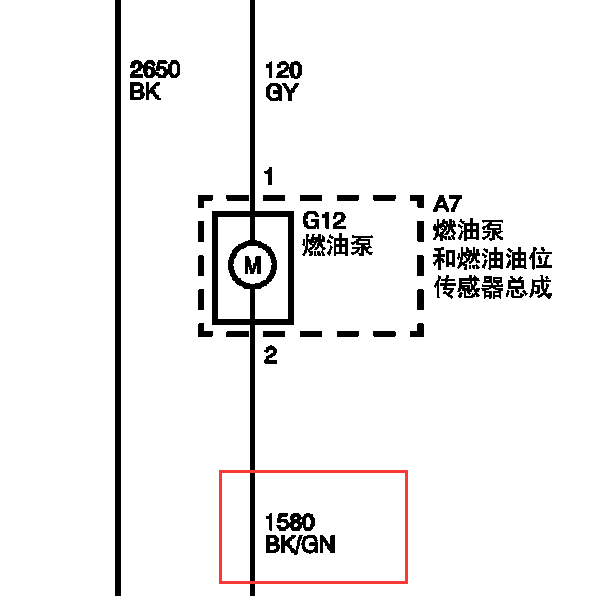 2012年雪佛兰迈锐宝燃油泵电路图