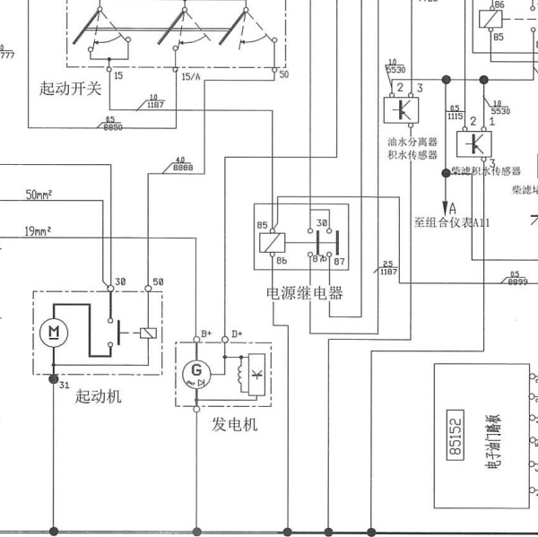 依维柯国五的发电机线路图