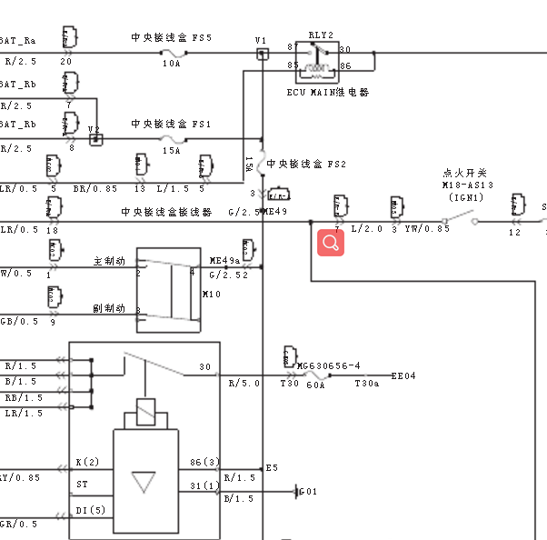 江淮瑞风发动机电路图