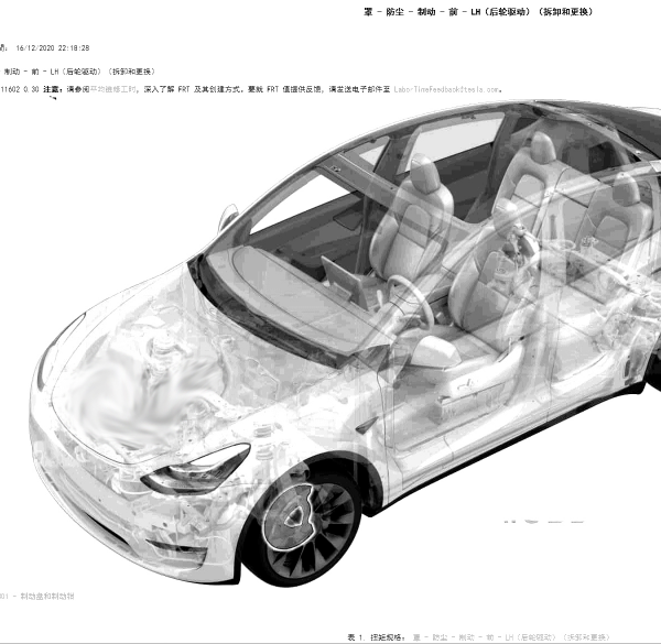 特斯拉model Y制动维修手册