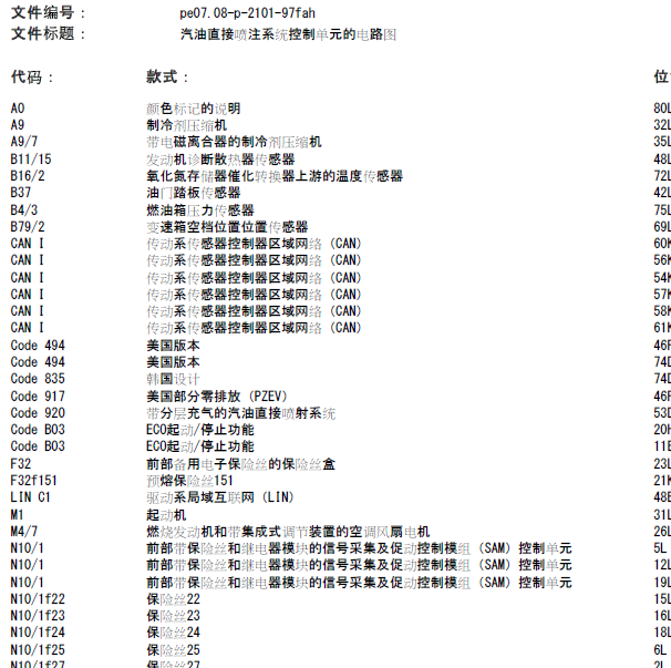 奔驰GLK260  274发动机电路图