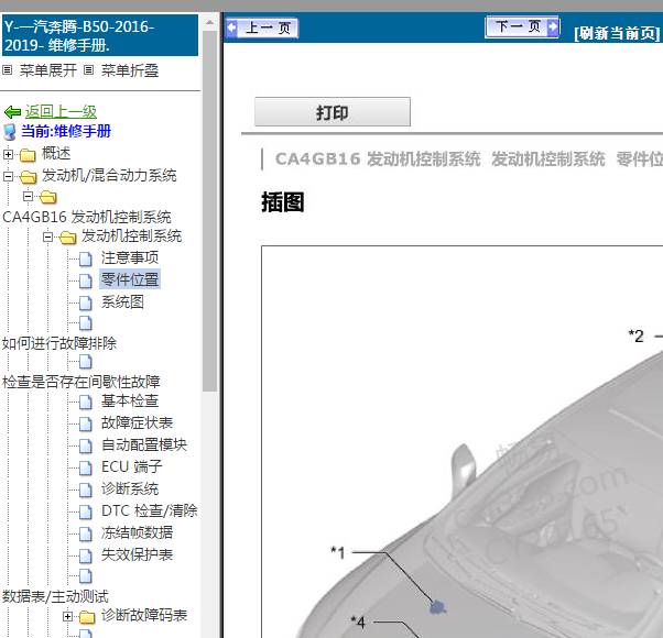 2016-2019年奔腾B50维修手册