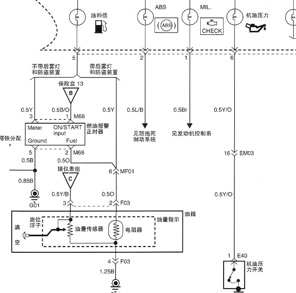 江淮瑞风仪表 燃油油位传感器.