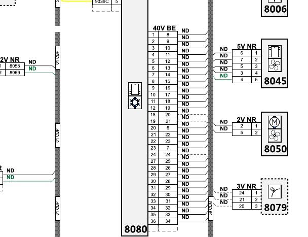 2017-2018年雪铁龙C5空调鼓风机控制电路图