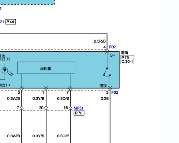 2010年现代ix35 应急启动锁电路图