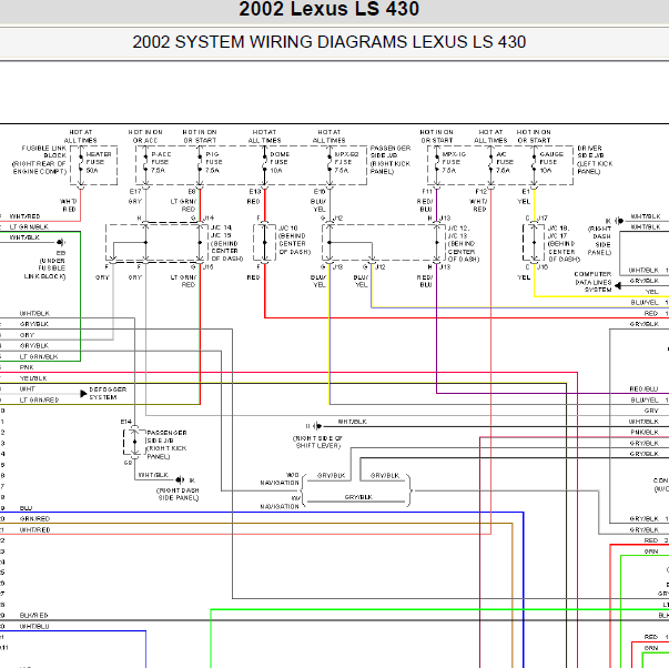 2002年雷克萨斯LS430 空调电路图