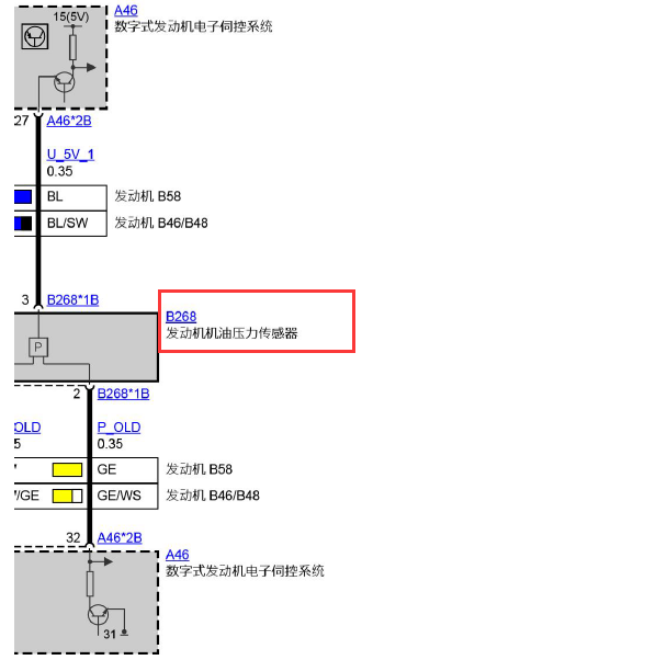 2021年宝马X3 B48发动机机油压力传感器.