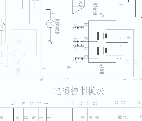 猎豹4RB3发动机冷却风扇电路图