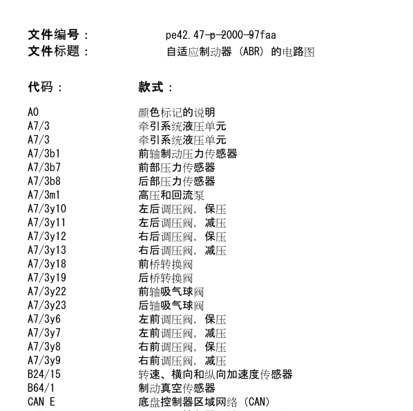 2011年奔驰C180制动电路图