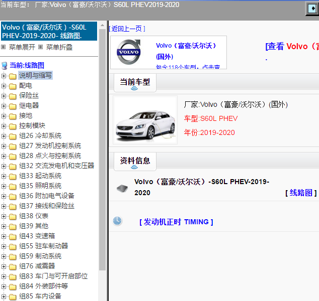 Volvo（富豪/沃尔沃）-S60L PHEV-2019-2020[ 线路图 ]