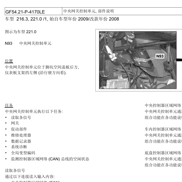 2010年奔驰S300N93位置