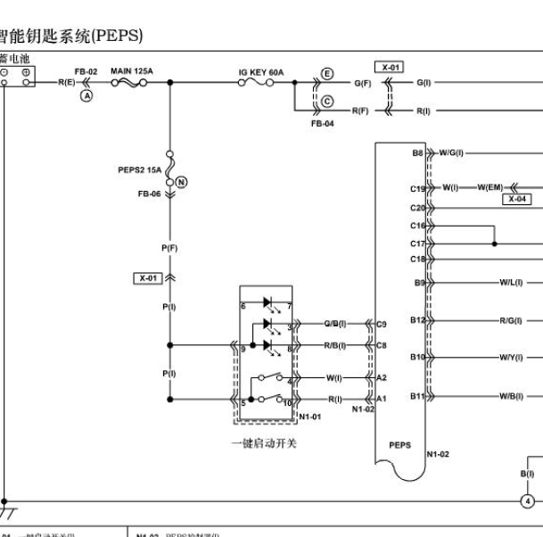 海马S7智能钥匙电路图
