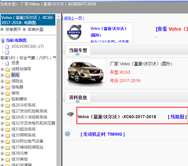 18年沃尔沃XC60全车电路图